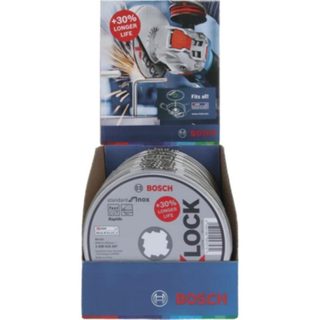 Bosch Disques à tronçonner - X-LOCK 125mm - Oxyde daluminium - Standard for Inox - 10 pièces