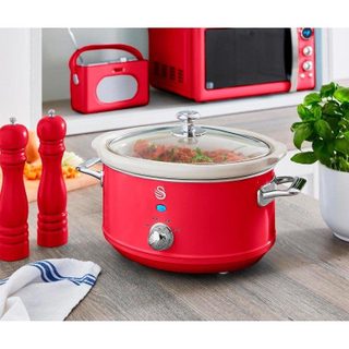 Olla de cuisson lente Swan SF17021RNEU 3,5L Céramique amovible Antiadherente Retro