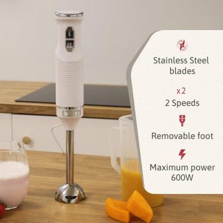 Mixeur à main Briebe Hb1173wht 600W Blanc lame inox démontable