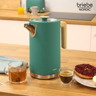 Bouilloire Briebe KT1165GRE 1,7L Inox Vert Nordic Sans BPA 2200W