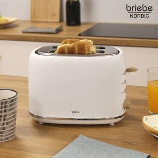 Grille-pain Briebe TA1166WHT Nordic 2 tranches 6 niveaux 870W Blanc