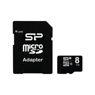 Carte mémoire Silicon Power SP008GBSTH010V10SP 8GB MicroSDHC Classe 10 Noir