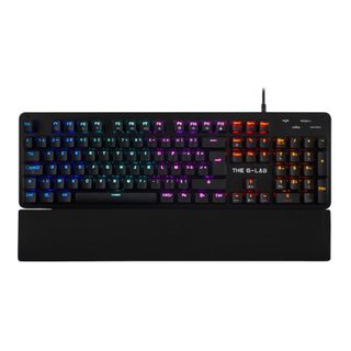 Clavier The G-Lab Keyz Carbon Evolution mecanique AZERTY FR RGB avec repose-poignets