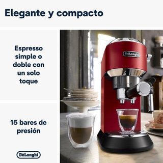 Cafetera Espresso DeLonghi Dedica EC685.R 1.1L 15 bars avec cappuccinatore