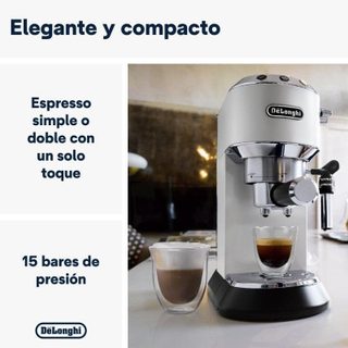 Cafetera Espresso DeLonghi Dedica EC685.W 1,1L 15 bars avec mousseur à lait