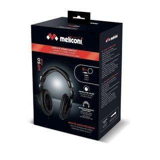 Auriculares Meliconi HP 50 PLUS filaires jack 3,5 mm TV Hi-Fi pliables noirs