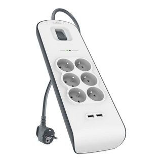Belkin Multiprise BSV604ca2m 6 Prises 2 USB-A avec Protection 2 m