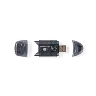 Lecteur de cartes Nedis CRDRU2100BK Noir USB 2.0 SD SDHC MMC