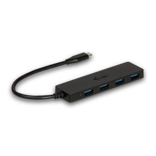 Hub i-tec 4 ports 5 Gbps modèle C31HUB404 USB-C Slim Noir