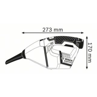Aspirateur à Main Bosch GAS 12V Professional 32W Sans Fil 0,35L Ultra-léger Accessoires