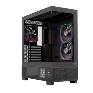 einarex Boîtier Einarex S501d RGB Digital Verre Panoramique 3x120mm ATX Gaming
