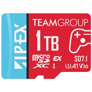 Carte MicroSD Team Group APEX SD7.1 1TB MicroSDXC 800MB/s Bleu Rouge Protection