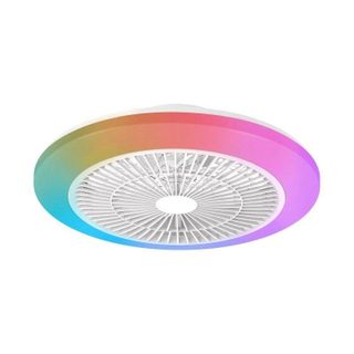 Ventilateur de Plafond avec Lumière Philips Amigo Flat Fan Ceiling 60W 48cm 6 Vitesses Télécommande LED RGB