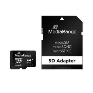 Carte mémoire MediaRange MR955 microSDXC 64GB avec adaptateur SD