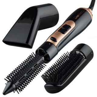 Brosse Soufflante Multifonction Clatronic HAS 3818 800W 2 Températures 3 Accessoires Noir Cuivre