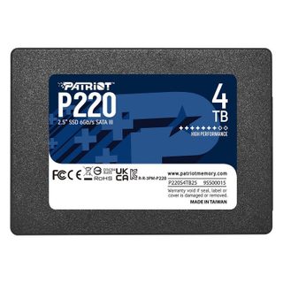 Patriot Disque Dur Patriot P220 4TB SSD 2,5" SATA III 500Mo/s Haute Fiabilité