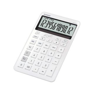 Calculatrice Casio JW-200DQ Blanc 12 chiffres Métal Solaire Batterie