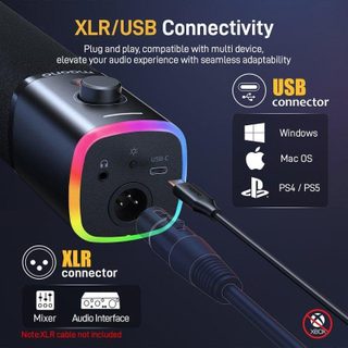 Maono PD100X USB/XLR cardioïde RGB personnalisable
