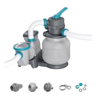 Bestway Filtre à sable / pompe de filtration pour piscine jusquà 42 m3 - 6 056 L/h - Avec préfiltre
