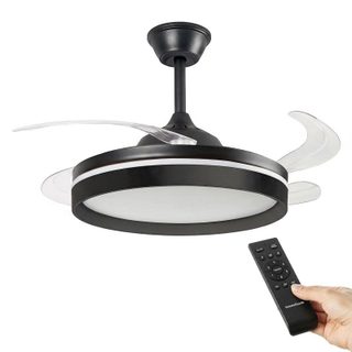 Ventilateur de plafond InnovaGoods 4 pales LED DC 6 vitesses télécommande