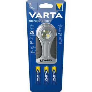 Varta Lampe de Poche LED Silver Light Éclairez Vos Aventures avec Style