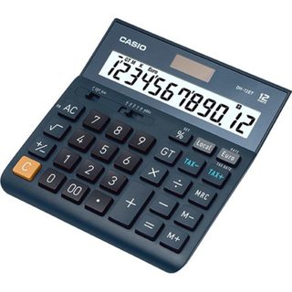 Calculatrice Casio DH-12ET 12 chiffres Solaire Noir Bureau