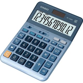 Calculatrice Casio DF-120EM 12 chiffres écran inclinable bleu
