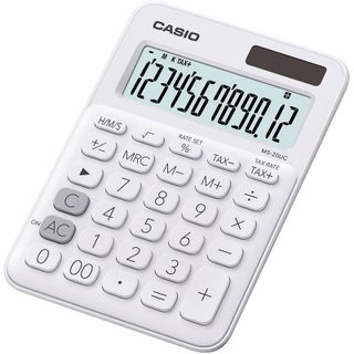 Calculatrice Casio MS-20UC-WE 12 chiffres batterie solaire blanche