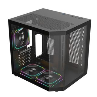 progaming Tour PC ProGaming Alma Negra Cube Tower Micro-ATX Mini-ITX 3 Ventilateurs ARGB