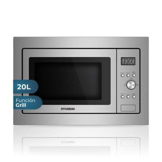 Microondas Hyundai HMWI2700DGX 20L 700W Grill Inox Display LED Auto Cooking