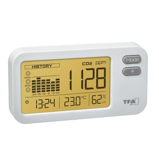 Détecteur de fumée et de gaz TFA Dostmann AIRCO2NTROL COACH Monoxyde de carbone USB Blanc