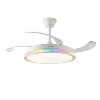 Ventilateur de plafond InnovaGoods LED RGB 4 pales rétractables 6 vitesses
