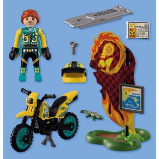 Figurine PLAYMOBIL Moto Tout-Terrain Multicolore 72065