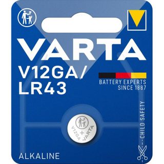 Pile Varta V12GA LR43 Alcaline 1.5V 80 mAh Métallique
