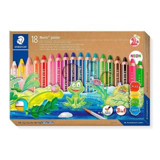 Crayons de Couleur Extra Épais Staedtler Noris Junior - Boîte de 18