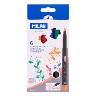 Marqueurs pour Tissus Milan 06p6t - Boîte de 6 Couleurs