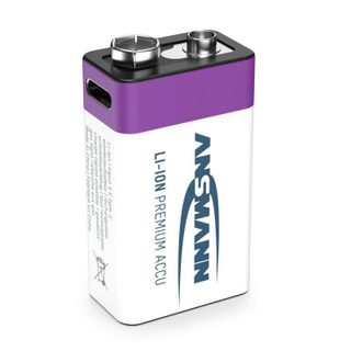 Pile Ansmann 1315-0005 Recargable 9V Ión de Litio 400 mAh