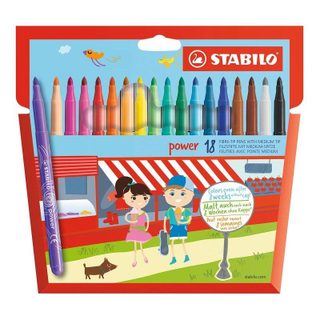 Stabilo Estuche de 18 Rotuladores Scolaires Power