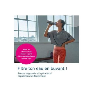 Bouteille d'eau filtrante Brita Active 0,6 L Bleu Foncé avec 2 Microdiscs
