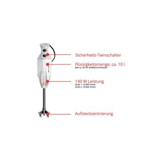 Batidora de inmersión ESGE M 122 De Luxe 140 W 0,6 L Blanc