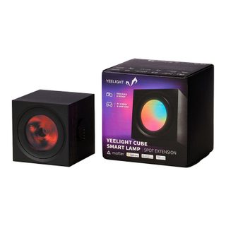 Yeelight Lampe de bureau intelligente Cube Bluetooth/Wi-Fi Noir compact