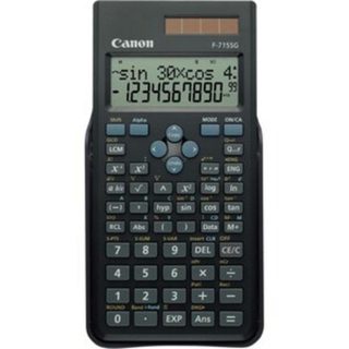 Calculatrice scientifique Canon F-715SG 12 chiffres 2 lignes Alimentation batterie/solaire Rose Blanc