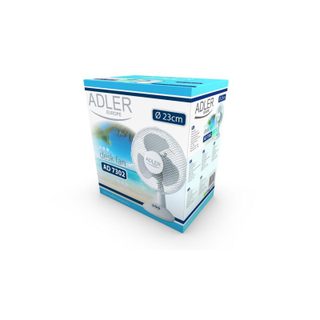 Ventilateur de Table Adler AD 7302 35W 23cm 2 Vitesses Oscillation Ultra Silencieux Faible Consommation