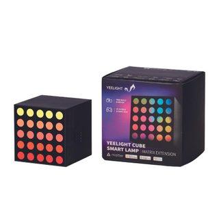 Yeelight Lampe de table intelligente Cube noir, Bluetooth/Wi-Fi, ambiances multiples, câble 1,5 m