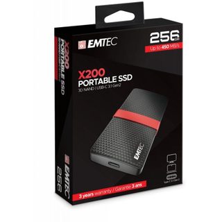 Emtec Disque Dur Emtec X200 256GB SSD USB Type-C 450MB/s