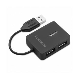 Hub Vultech 4 ports 480 Mbit/s USB 2.0 modèle HU-04USB2 avec LED Plug and Play