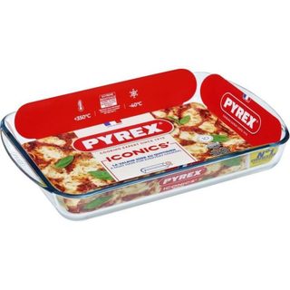 Pyrex Plat à four 239B rectangulaire verre borosilicate 40 x 27 cm 3,7 L