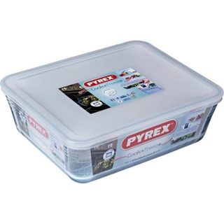 Pyrex Plat Cook & Freeze Rectangulaire 4L 27x23cm Couvercle Plastique