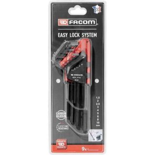 Jeu de clés Allen Facom 83H.JP9A 9 pièces longues Easy Lock