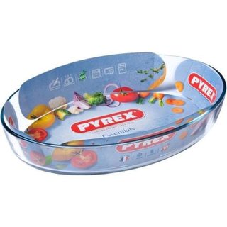 Plat Four Pyrex Essentials Ovale Verre Borosilicate 35 x 24 cm 3L Résistant Choc Thermique